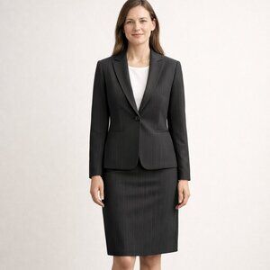 Antonio Melani Pinstripe Skirt Suit – Size 6/8